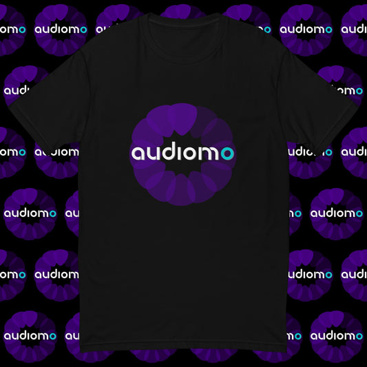Classic Audiomo Logo Men’s Black Short Sleeve T-Shirt