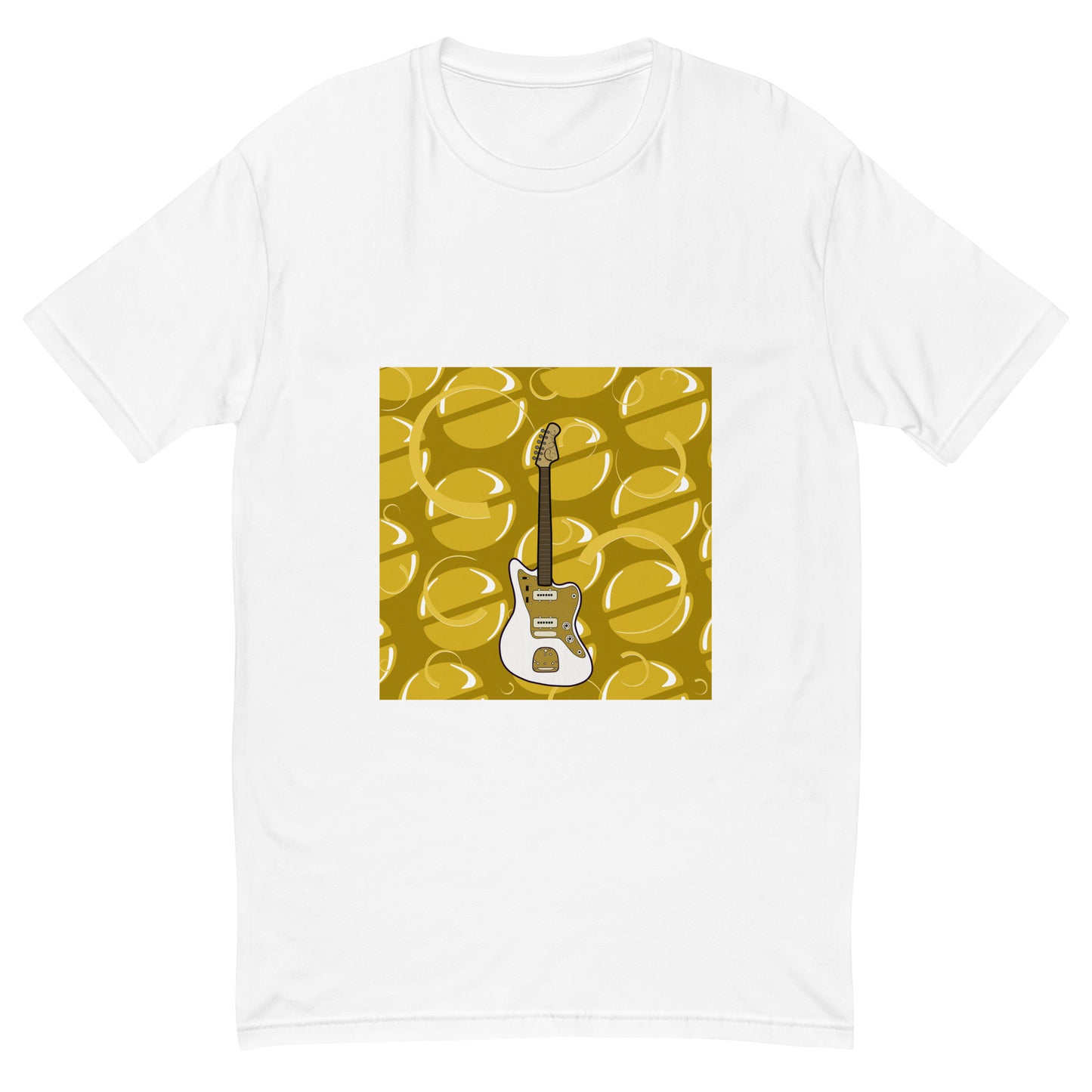 White and Gold Jazzmaster Short Sleeve T-shirt